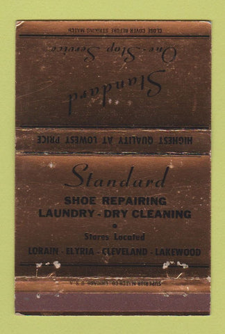 Matchbook Cover Shoe Repair Cleveland Lakewood Lorain Elyria OH BRONZE 40 Strike