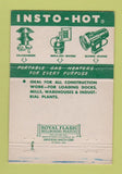 Matchbook Cover - Insto Gas Detroit MI torches furnaces 40 Strike