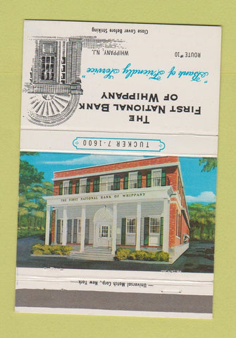 Matchbook Cover - First National Bank Whippany NJ 40 Strike