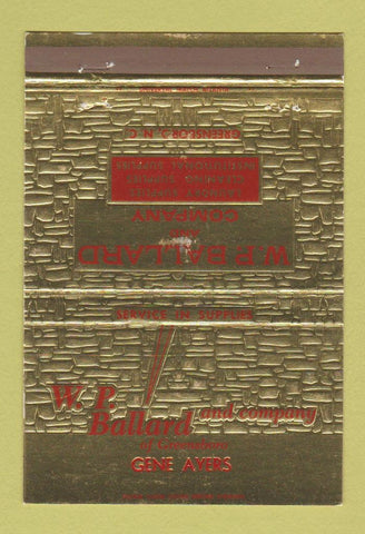 Matchbook Cover - WP Ballard Greensboro NC Laundry Supply 40 Strike