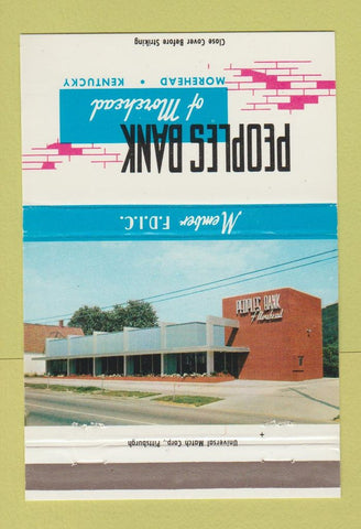 Matchbook Cover - Peoples Bank of Morehead KY 40 Strike
