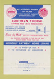 Matchbook Cover - Southern Federal Savings Loan Los Angeles Tarzana CA 40 Strike