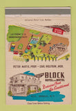 Matchbook Cover - Block Hotel Motel Angola NY 40 Strike