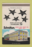 Matchbook Cover - Worthen Bank and Trust Little Rock AR 40 Strike