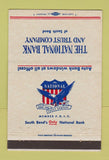 Matchbook Cover - National Bank and Trust South Bend IN 40 Strike