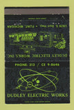 Matchbook Cover - Dudley Electric Works Flint MI 40 Strike