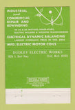 Matchbook Cover - Dudley Electric Works Flint MI 40 Strike