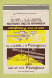 Matchbook Cover - Westinghouse Lighting Electric Huntington WV 40 Strike