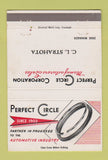 Matchbook Cover - Perfect Circle Piston Rings CL Strahota 40 Strike