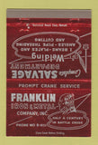 Matchbook Cover - Franklin Iron Metal Battle Creek MI 40 Strike