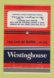 Matchbook Cover - Westinghouse Appliances 40 Strike