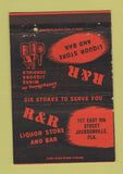 Matchbook Cover - R&R Liquor Store Bar Jacksonville FL WEAR 40 Strike