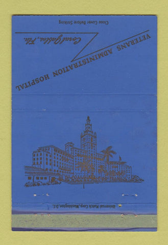 Matchbook Cover - Veterans Hospital Coral Gables FL WEAR 40 Strike