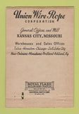 Matchbook Cover - Union Wire Rope MG Ensinger President Kansas City MO 40 Strike