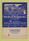 Matchbook Cover - G&C Foundry Sandusky OH WEAR 40 Strike