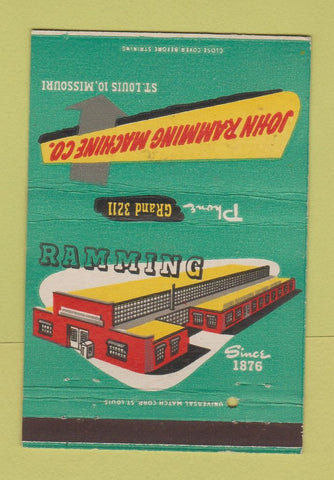 Matchbook Cover - John Ramming Machine Company St Louis MO 40 Strike