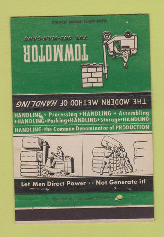 Matchbook Cover - Towmotor Fork Lift Cleveland OH 40 Strike