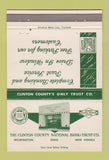 Matchbook Cover - Clinton County Bank Wilmington New Vienna OH 40 Strike
