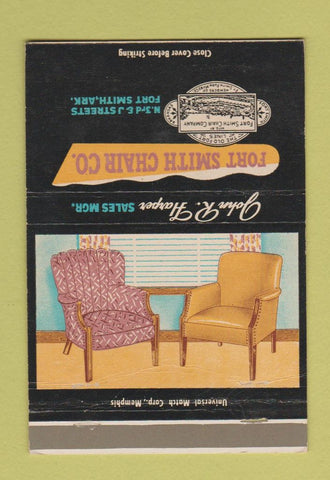 Matchbook Cover - Fort Smith Chair Company AR Furniture 40 Strike