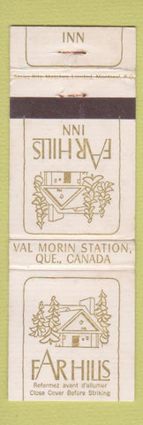 Matchbook Cover - Far Hills Inn Val Morin Staton QC WORN