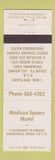 Matchbook Cover - Madison Square Motel Madison TN