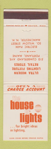 Matchbook Cover - House of Lights Manchester NH Portland ME