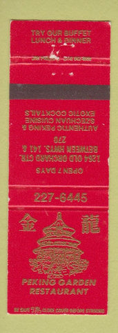 Matchbook Cover - Peking Garden Restaurant Chinese