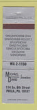 Matchbook Cover - Michael David Jewelry Philadelphia PA WEAR