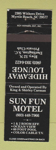 Matchbook Cover - Sun Fun Motel Myrtle Beach SC WEAR
