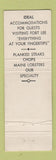 Matchbook Cover - Swift Creek Motel Petersburg VA WEAR