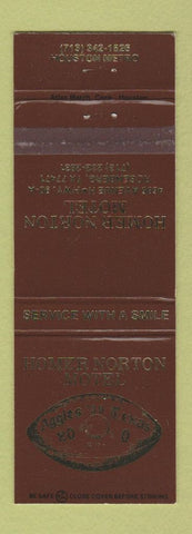 Matchbook Cover - Homer Norton Motel Rosenberg TX Texas A&M Aggies Football