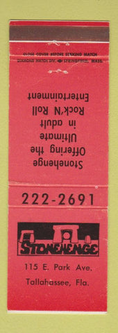 Matchbook Cover - Stone Henge Tallahassee FL Rock in Rock Music