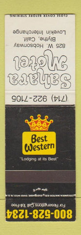 Matchbook Cover - Sahara Motel Blythe CA Best Western