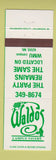 Matchbook Cover - Waldo's Campus Tavern Kalamazoo MI