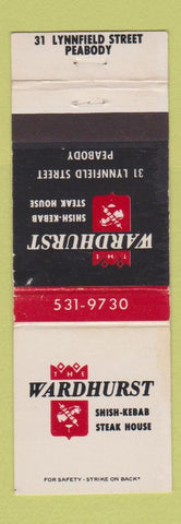 Matchbook Cover - Wardhurst Steak Kebab House Peabody MA