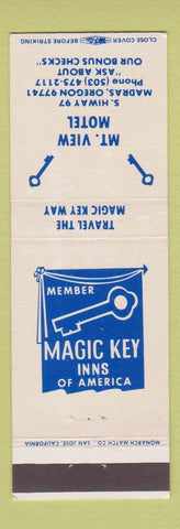Matchbook Cover - Mountain View Motel Madras OR