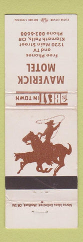 Matchbook Cover - Maverick Motel Klamath Falls OR