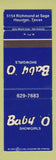 Matchbook Cover - Baby O Showgirls Houston TX WEAR strip club? WEAR