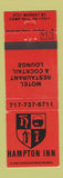 Matchbook Cover - Hampton Inn Motel Camp Hill PA