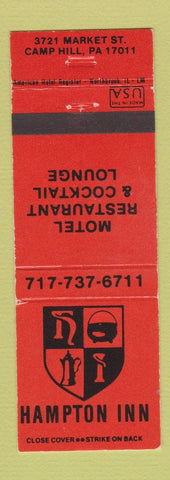 Matchbook Cover - Hampton Inn Motel Camp Hill PA