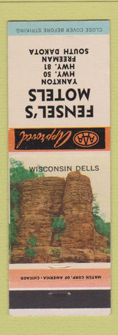 Matchbook Cover - Fensel's Motels Yankton Freeman SD