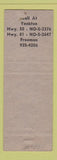 Matchbook Cover - Fensel's Motels Yankton Freeman SD