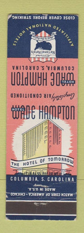Matchbook Cover - Hotel Wade Hampton Columbia SC