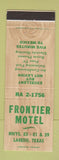 Matchbook Cover - Frontier Motel Laredo TX