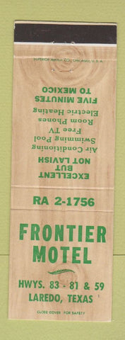 Matchbook Cover - Frontier Motel Laredo TX