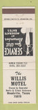 Matchbook Cover - Willis Motel Woodville TX