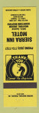 Matchbook Cover - Sierra Inn Motel Medford OR