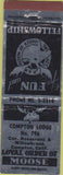 Matchbook Cover - Matchbook Cover Moose Lodge Compton CA silver