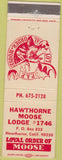 Matchbook Cover - Matchbook Cover Moose Lodge Hawthorne CA