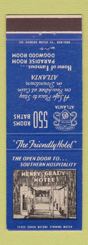 Matchbook Cover - Henry Grady Hotel Atlanta GA